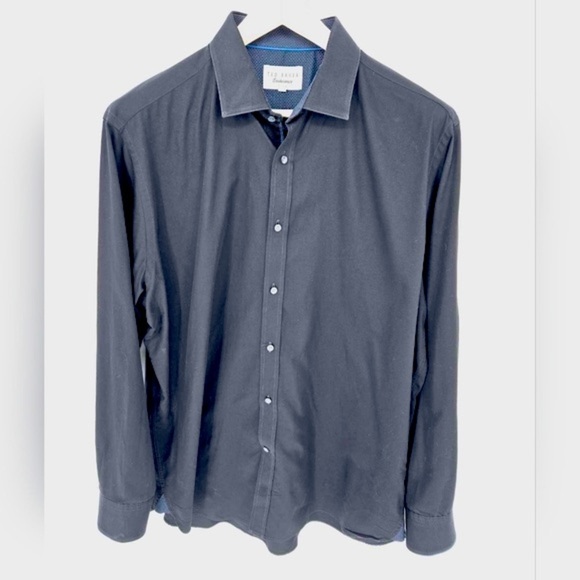 Ted Baker Black Solid Endurance Fit Shirt for men size 17 - Picture 1 of 11
